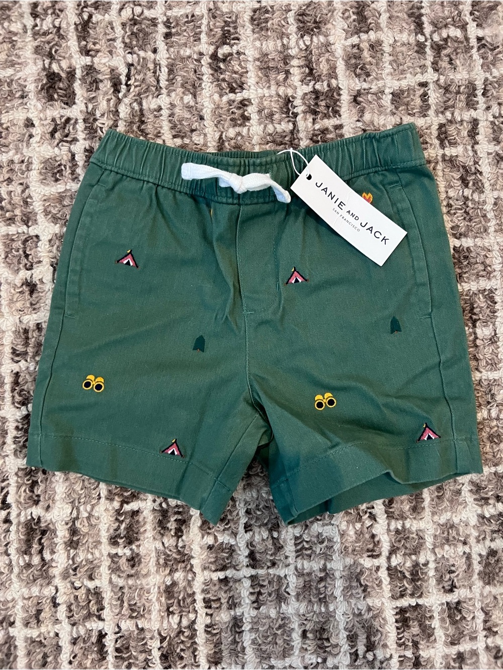 NWT Janie and Jack embroidered boys shorts